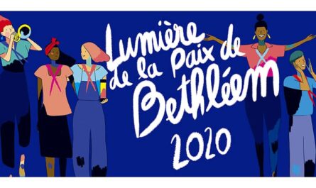 Affiche de la Lumière de la paix de Bethléem des Scouts et Guides de France