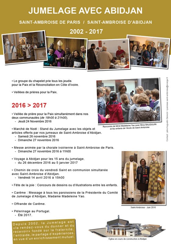 Jumelage De Saint Ambroise Paroisse Saint Ambroise Jumelage De Saint Ambroise Paroisse Saint Ambroise