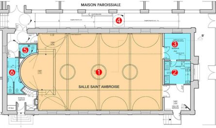 Plan de la Salle Saint-Ambroise