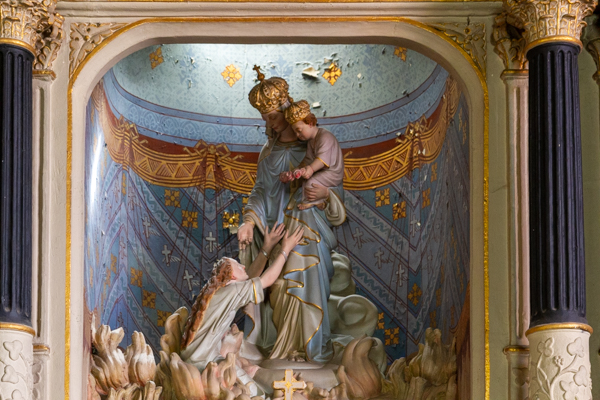 notre-Dame de Montligeon, sculpture polychrome - Purgatoire