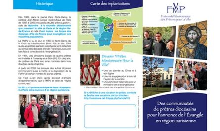 Dépliant FMPV - Fraternité Missionnaire des Prêtres pour la Ville