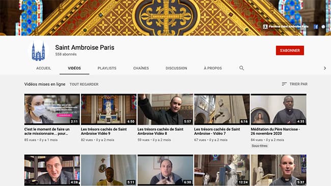 Saint Ambroise Ecran Youtube