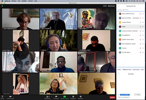 Chapelet commun sur zoom