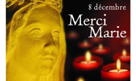Affiche pour Bougie à nos fenêtres, le 8 décembre, pour Marie