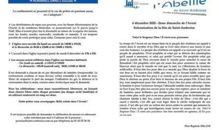 Feuille paroissiale n° 45 du 6 décembre 2020
