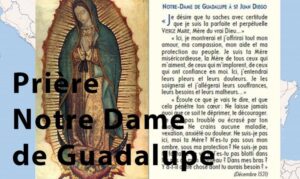 Prière Notre-Dame de Guadalupe, annonce