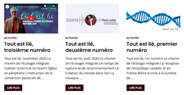 Tout est lié, anciens numéros