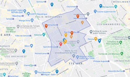 Plan du périmètre de l'église Saint Ambroise Paris contacts