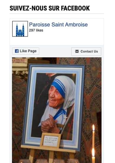 Feuille paroissiale via Facebook Accueil