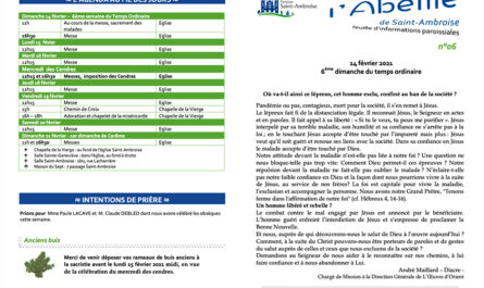 Feuille paroissiale n° 07 du 14 février 2021