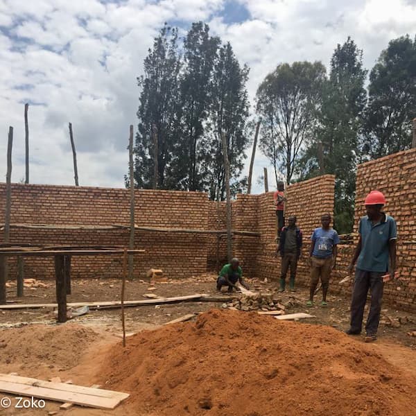 Chapelle à Zoko en construction 2021