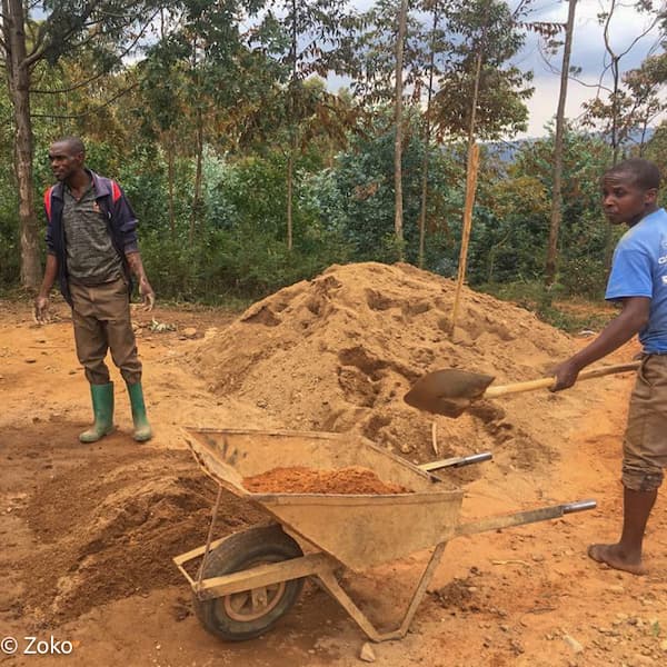Chapelle à Zoko en construction 2021