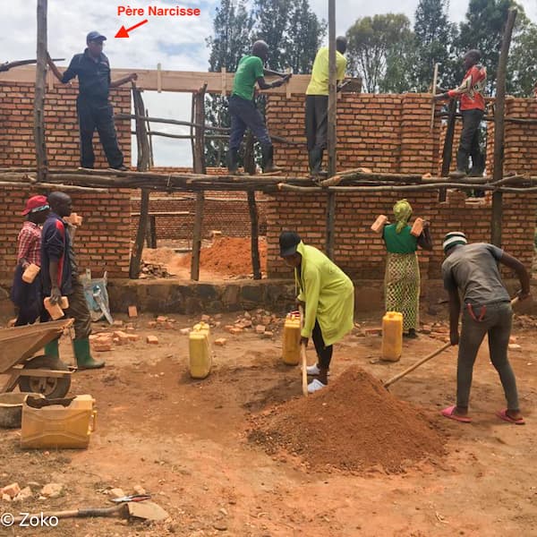 Chapelle à Zoko en construction 2021
