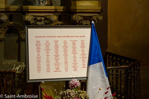 Messe pour les victimes des attentats - Chapelle du Calvaire