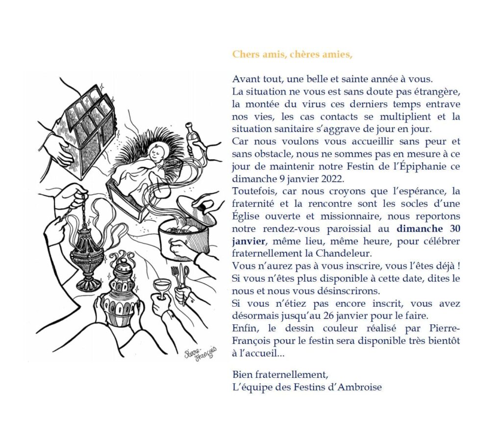 Dimanche fraternel - Festin d'Ambroise Epiphanie nouvelle date
