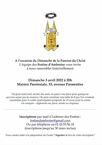 Tract du festin de la passion du Christ