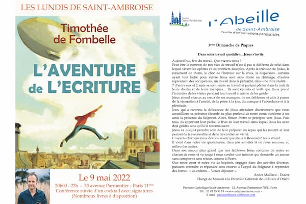 Feuille paroissiale n° 23 du 1er mai 2022