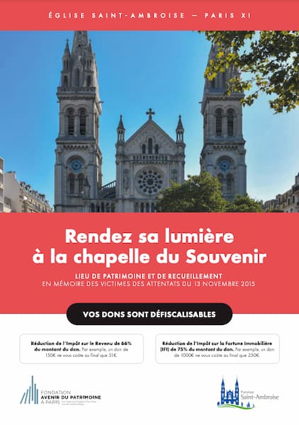 Chapelle du souvenir Ă Saint Ambroise tract pour la restauration