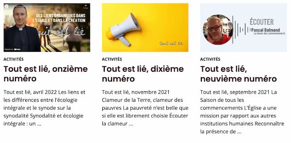 Tout est lié, anciens numéros