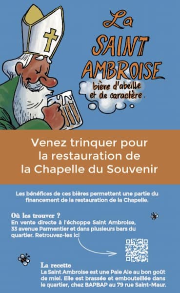 La Saint-Ambroise, bière du patrimoine pour La Chapelle du Souvenir