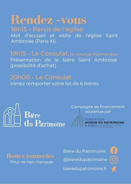La Saint-Ambroise, flyer pour la bière