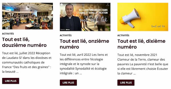 Tout est lié, anciens numéros