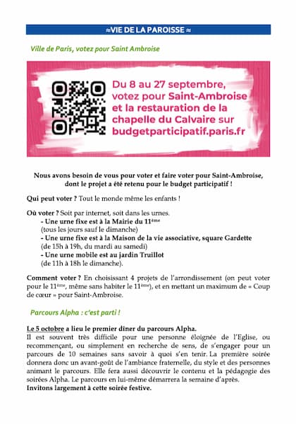 FIP pour votez saint ambroise