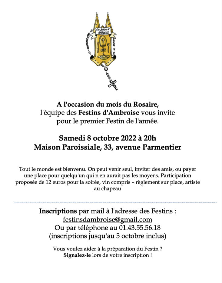 Festin d'Ambroise 8 octobre 2022