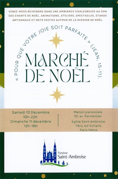 Marché de Noël de Saint Ambroise 2022- Affiche