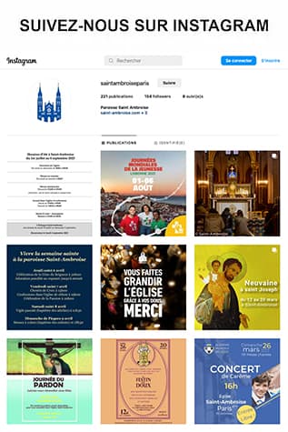 Réseaux Instagram Saint Ambroise horaires