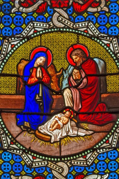 La Nativité, vitrail