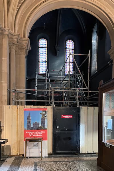 Travaux de la Chapelle du Calvaire Ă Saint Ambroise