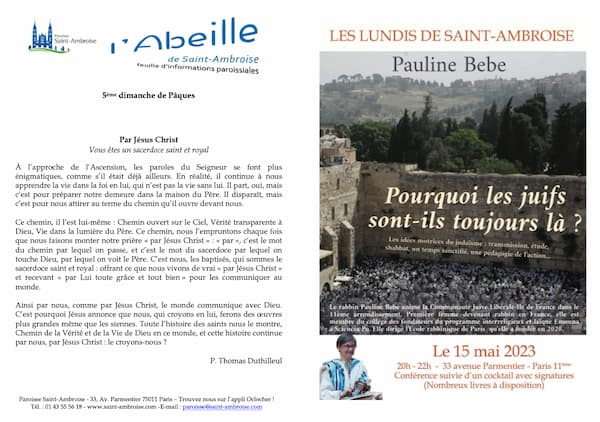 Feuille paroissiale n° 19 du 07 mai 2023