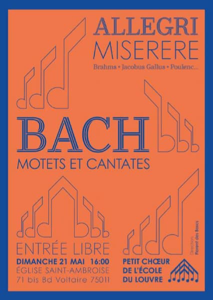 Concert Bach avec le Petit choeur de l'école du Louvre