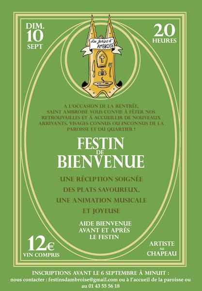 Le festin de la rentrée 2023 de Saint Ambroise - Affiche