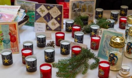 Préparation marché de Noël à Saint Ambroise