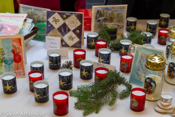 Stand du marché de Noël de Saint Ambroise