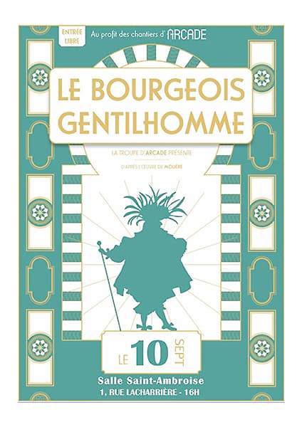 affiche théùtre bourgeois gentilhomme à Saint Ambroise 2023