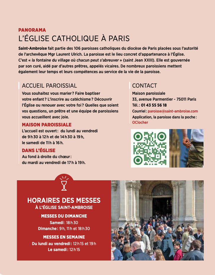 guide paoissial 2026-2027 saint-ambroise - Horaires