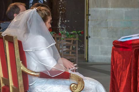 Mariage catholique à Saint Ambroise - Jeunes mariés