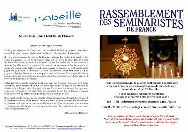 Feuille paroissiale de la Solennité de Jésus