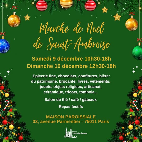 Marche de Noel le 9 et 10 décembre 2023, stands, affiche