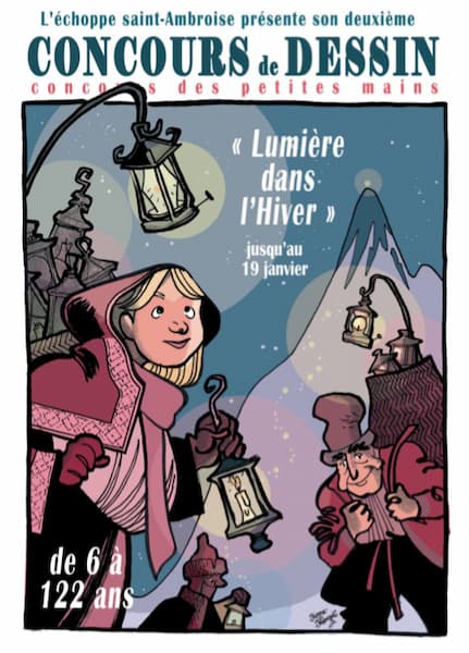 Affiche du Concours dessin des petites mains dyptique - décembre 2023
