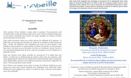 Fip du 37ème dimanche 2023, 3ème dimanche de l'Avent, flyer