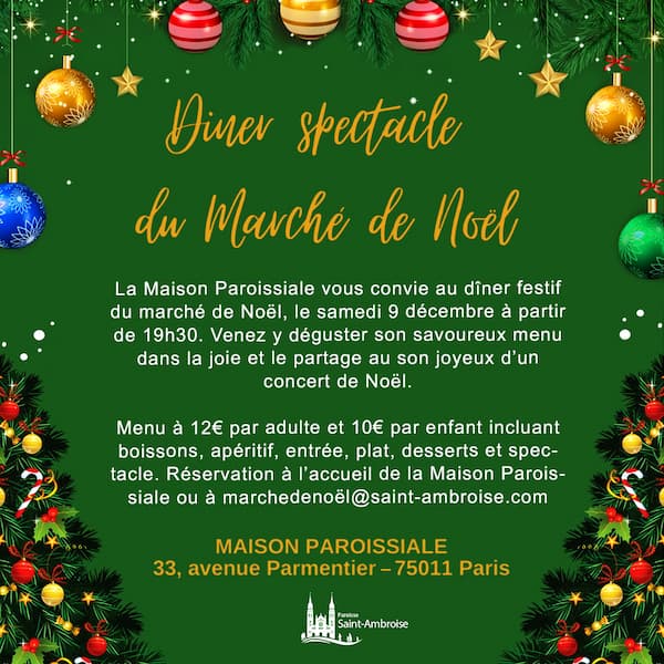Festin de l'avent le 9 décembre 2023, programme, flyer