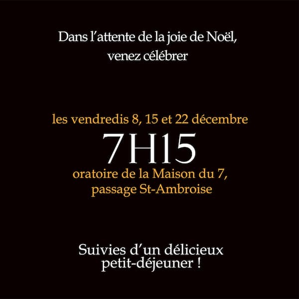 Messes des Veilleurs à Saint Ambroise, programme