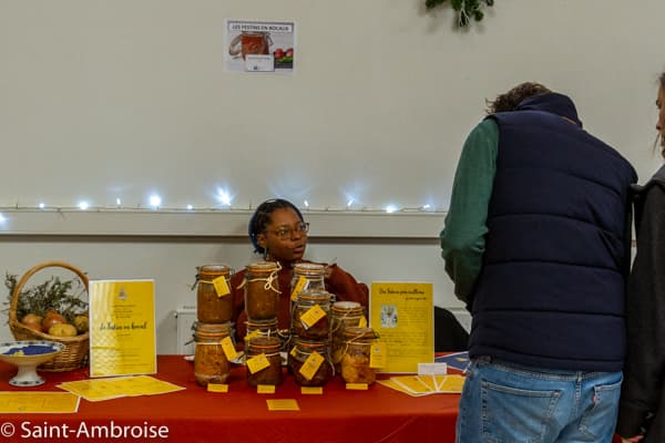 Stand du marché de Noël de Saint Ambroise