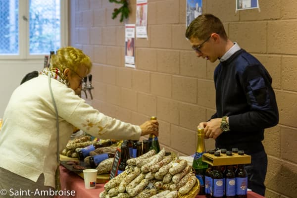 Stand du marché de Noël de Saint Ambroise