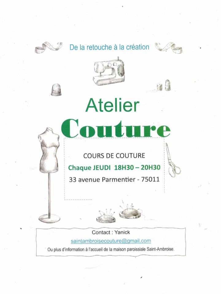 Atelier de couture à Paris