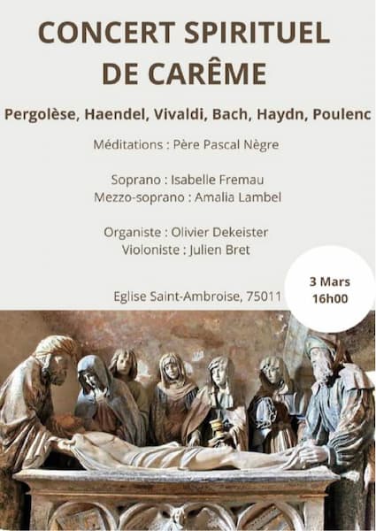 Dimanche fraternel, concert spirituel carême